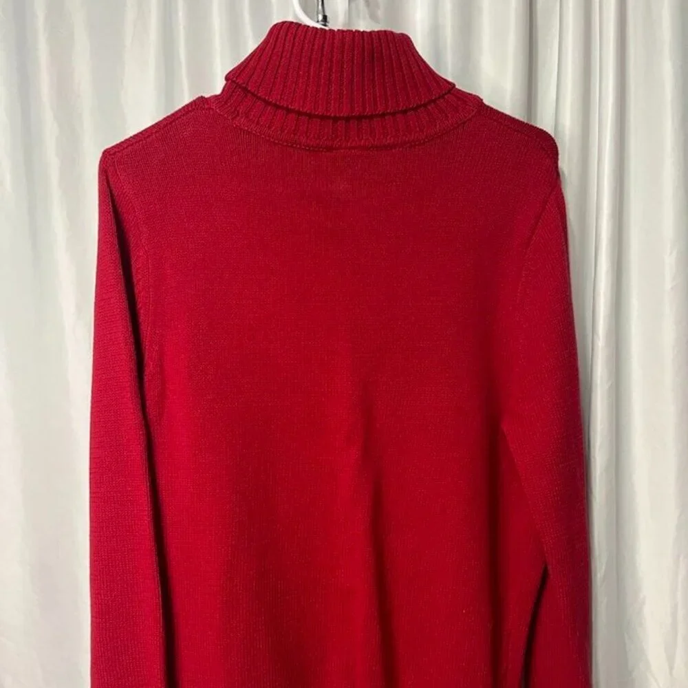 Croft & Barrow Red Turtleneck Sweater | Size L